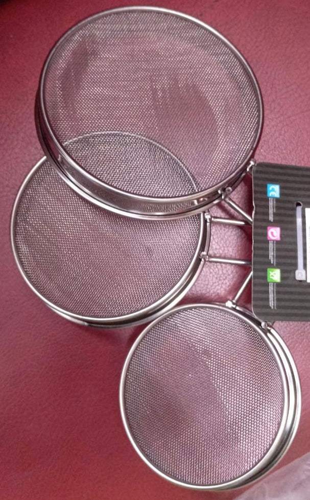 3 Pcs Stainless Steel Pointed Ear Sieve, Kitchen Household Flour Sieve, Pastry Tool Kitchen Accessories 3 Pcs Stainless Steel Pointed Ear Sieve, Kitchen Household Flour Sieve, Pastry Tool Kitchen Accessories